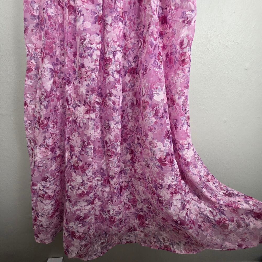 NWT Lulus Colwyn Light Magenta Floral Jacquard Bustier Midi Dress Medium - Picture 6 of 12